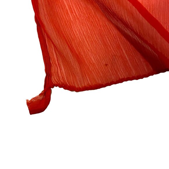 #4881 Lighweight large brown long red scarf 80x30 - Picture 4 of 6